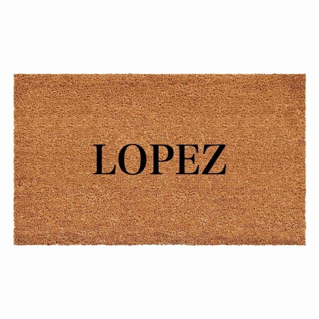 Calloway Mills Personalized Door Mat, Black, Natural, 17 in W x 29 in L 111401729